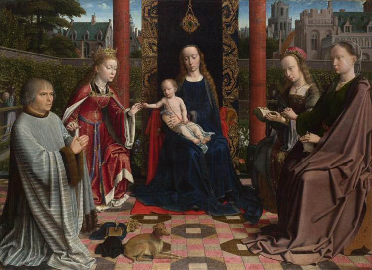 Gerard David The Mystic Marriage of St Catherine (mk08) Norge oil painting art
